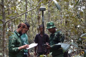 Data recording using DGPS rover in Sundarbans